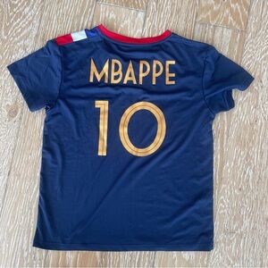Kids France Mbappe Soccer Jersey Set